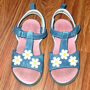 Sandals Careters sz 12 blue w/ Daisy's and blinking lights